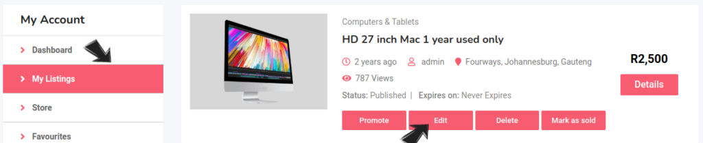 Edit ad