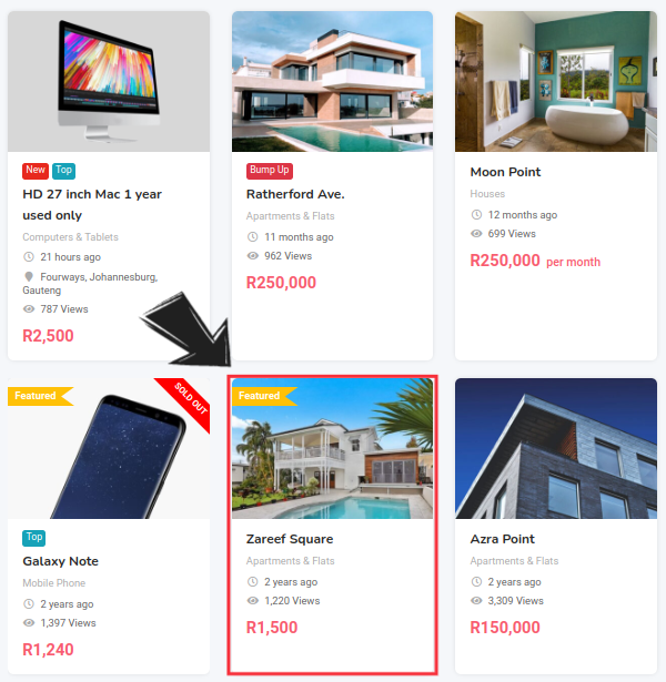 Featured Ad - Listing Category